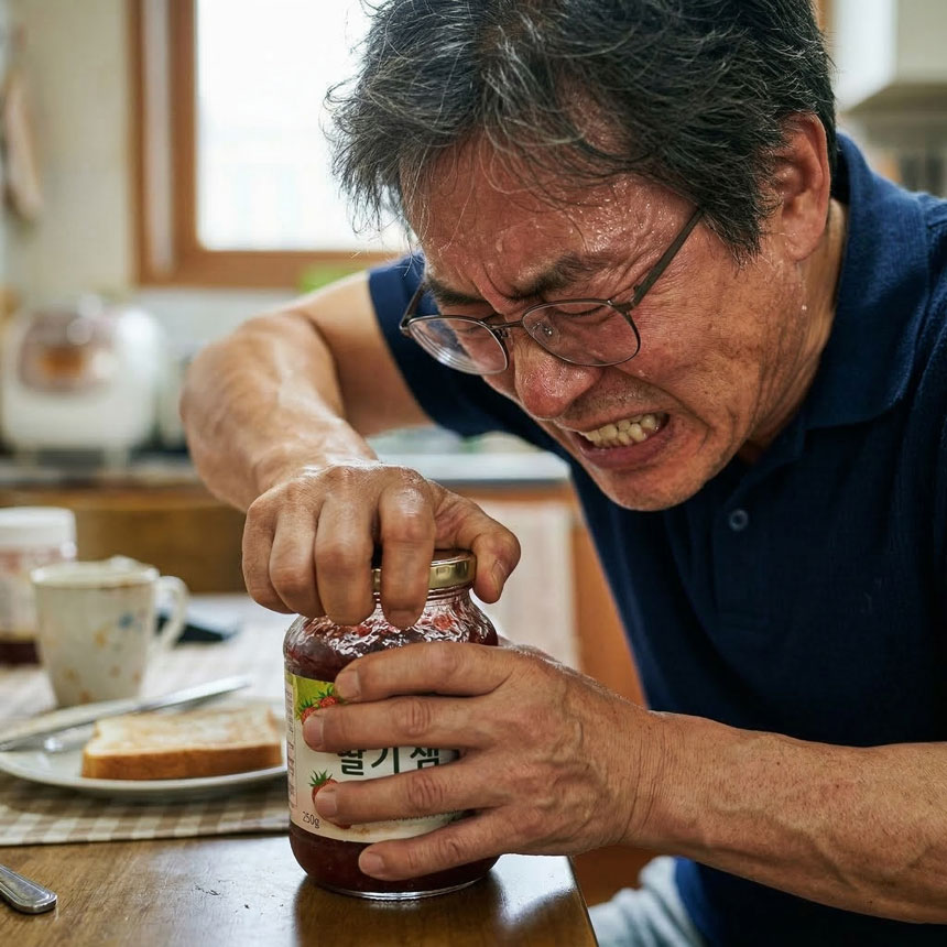 안 열리는 잼 뚜껑